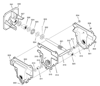 Gear Case Diagram and Parts List for 626752X16A-ST7526 2006 Briggs and Stratton Snow Blower